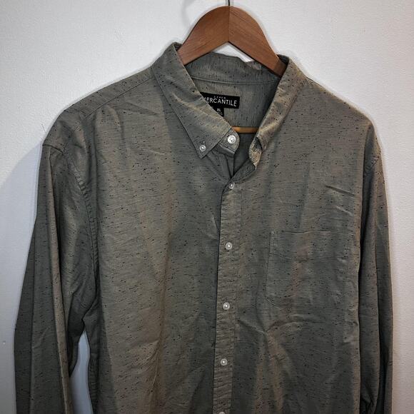 J Crew Mercantile Shirt Mens XL Green Gray Long Sleeve Button Down Casual Cotton - Picture 2 of 9